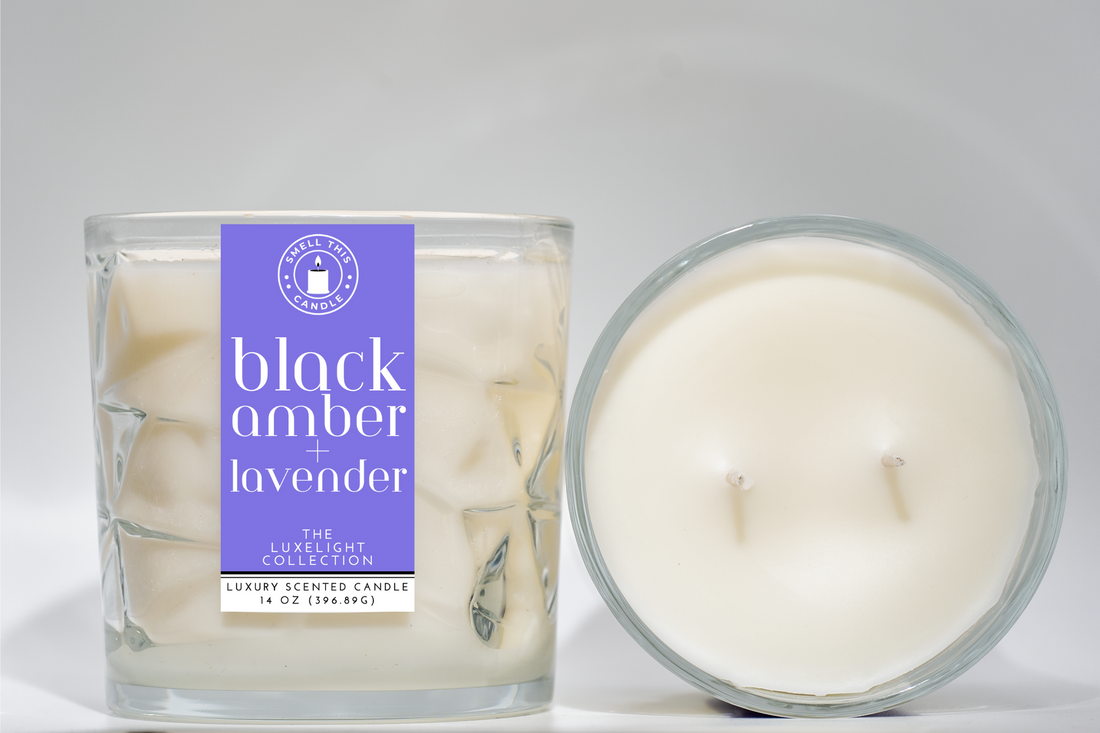 Black Amber &amp;  Lavender candle