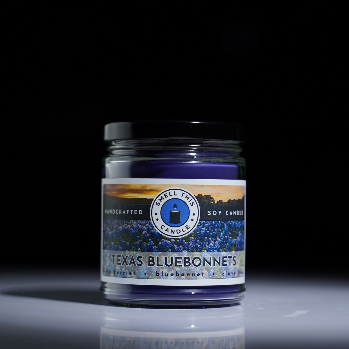 Texas Bluebonnets candle
