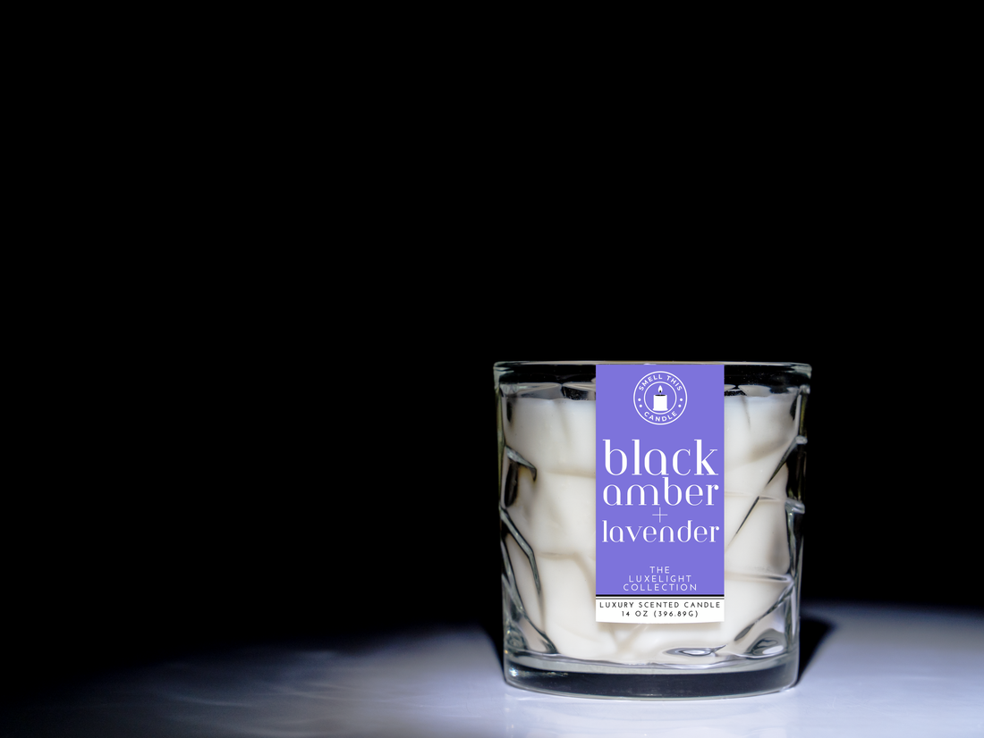 Black Amber &amp;  Lavender candle